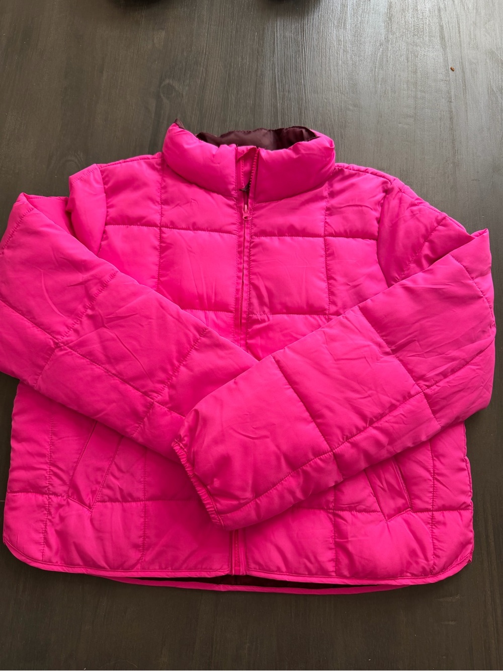 No Boundaries Pink Quilted Puffer Jacket S/M